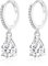 MASOP Ohrringe Silber 925 Hängend Damen, Creolen mit Anhänger Zirkonia Wassertropfen Braut Ohrringe Schmuck Geschenke für Hochzeiten Geburtstag mit Geschenkbox für Freundin Frauen Mädchen Silber/Gold