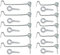 XPEX 10Pcs Cerradura Puerta Con Tornillos,Gancho De Ventana,Gancho De Ojo De Ventana,Gancho De Ventana Pequeño Con Bloqueo,Pestillo Cadena Con Tornillos Con 10 Tornillos Para Puertas Ventanas