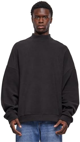 Urban Classics Oversized Polar Fleece Crew, Maillot de survêtement Homme, Black,