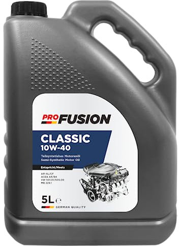ProFusion Aceite 10W40 para Motores Gasolina y Diésel - Lubricante Semisintético de Alto Rendimiento para Coche - 5L