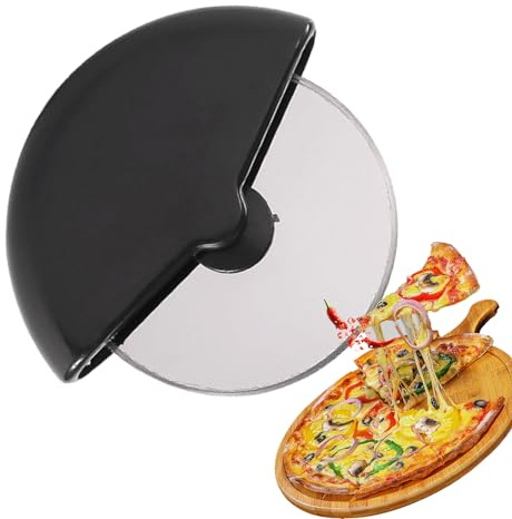 Tagliapizza, rotella per pizza, con custodia, utensili da forno per torte, formaggi, torte, waffle, biscotti, pizza per casa, cucina, dormitorio