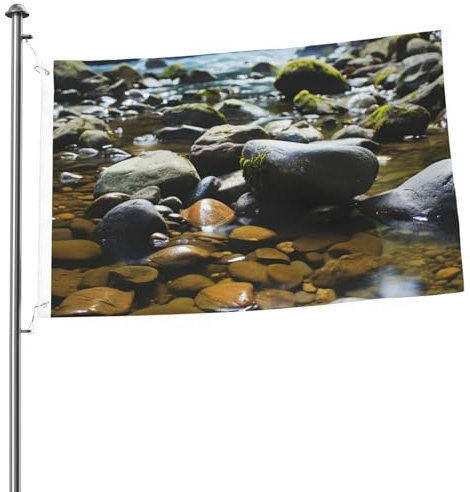 Drapeaux d'extérieur double face avec œillets en laiton - Décoration de ruisseau - Drapeaux de bienvenue en polyester 200D robuste pour cour de vacances