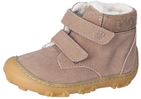 RICOSTA Jungen Stiefel NICO, Kinder Lauflernschuhe, Weite: Weit, terracare,Barfuß-Schuh, Booties, wasserdicht, Klettstiefel, Schoko (270), 23 EU