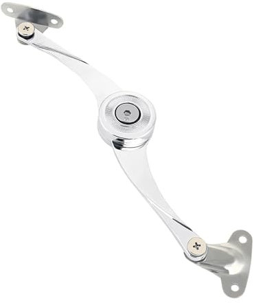 BSAXITHZB 1 Pcs Support Hinge Lid Stay with Soft Close Lid Lift Stay Buffer Damper Adjustable Stops in Any Position for Wardrobe Cabinet(Bright shine)
