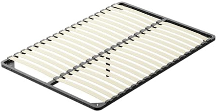 TEENO- Rete Letto Matrimoniale 140x190cm,Alto 29cm，Struttura Letto Matrimoniale Senza Piedi, Rete in Ferro Senza Piedi, 2 * 18 doghe con 1 gambe regolabili