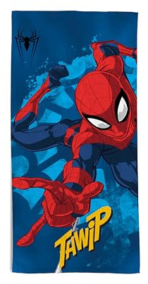 hermet, Disney, Telo Mare Spiderman, 70x140 cm, Asciugamano da Spiaggia o Piscina, 100% Morbido Cotone, Pratico e Leggero