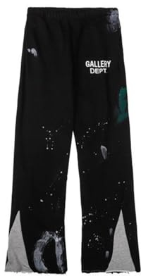 YANGSMEN Pantaloni retrò High Street, Pantaloni Sportivi Graffiti Schizzati di Inchiostro, Pantaloni Sportivi Gamba Dritta Uomo E Donna Casual-Color-4||L