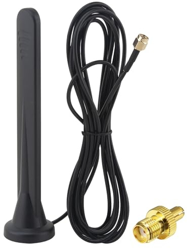 Kaunosta 5G LTE Antenna 4G Omnidirectional Signal Amplifier SMA TS9 Connector 15Dbi High Gain External Magnetic Base Antenna with 3M Cable for 3G/4G/5G/GSM/GPRS Router IoT Gateway Smart Home