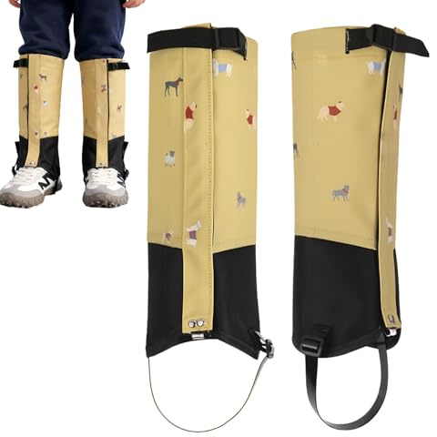 Neige Pailers-14,17 Pouces De Protecteurs Réglables Respirants, Protecteurs De Chaussures De Plein Air Antidérapants, Couvre-Jambes Pour Enfants, Équipement D'Hiver Durable | Pour Enfants, N