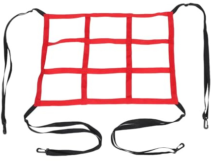 Gogogmee Filet D'entraînement Réglable pour Baseball et Softball Cible de Frappe 9 Trous Rouge, Filet de Lancer Polyvalent pour Pratique de Frappe et Lancer, Entraînement Sportif Extérieur