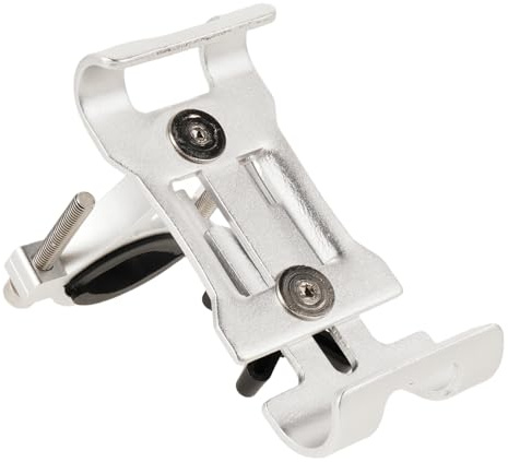 Hemobllo Support de Téléphone pour Moto en Alliage D'aluminium, Cadre Titanium Non Rotatif, Fixation Guidon, Compatible GPS et Smartphone, Amortisseur Anti-Chocs pour Navigation Stable