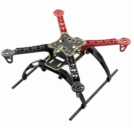 Kit de chasis multicóptero FPV F330 con Ruedas de Llama y Tren de Aterrizaje de 330 mm, Compatible con cuadricóptero RC de 4 Ejes KK MK MWC UFO(Full Set)