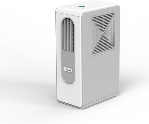 Bimar INB-CP018 Condizionatore d’Aria Spot Portatile Senza Tubo, 1800 BTU/h, 300 W, 3 Funzioni Raffreddamento/Ventilazione/Deumidificazione, Telecomando, Timer 24h, 3 Velocità, 38-46 dB, Bianco
