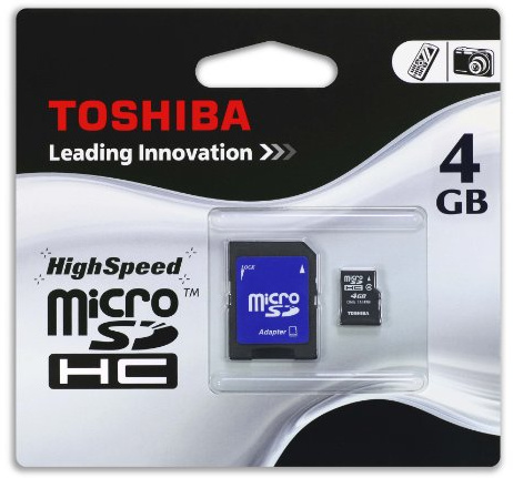 Toshiba Micro SD 4GB Speicherkarte