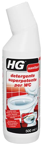 HG Gel Detergente per WC - Rimuove lo Sporco e il Calcare dal WC, Rilasciando un Profumo Fresco, 500 ml (322050108)