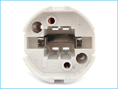 2 PZ Portalampade Adattatori Lampada Attacco G24 2 Pin Per Fare Test Resistenza e Durata