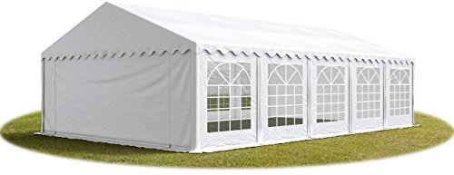 TOOLPORT Party-Zelt Festzelt 6x10 m Garten-Pavillon -Zelt PVC Plane 700 N in weiß Wasserdicht