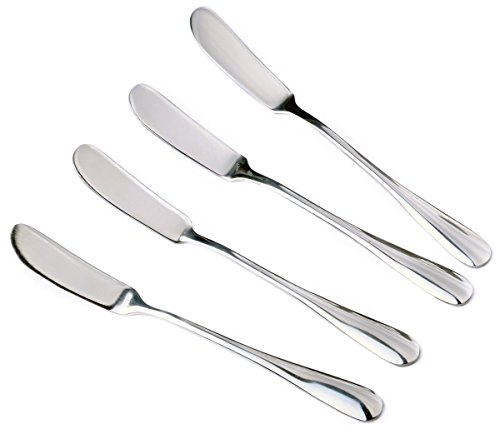 Zelta Stainless Steel Spreaders Silver, Packs of 4