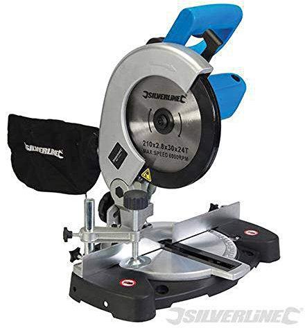 Silverline Tools 977648 Sierra ingletadora D. 210 mm, 1400 W, 230 V (UE)