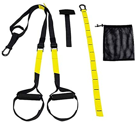 FALSE Schlingentrainer Fitness Pull Rope Suspension Pull Belt Trainingsgürtel Widerstandsband Abzieher Gelb