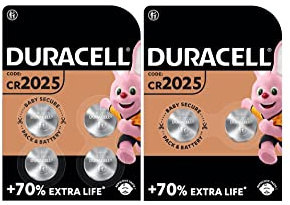 6X Duracell CR 2025 with Lithium (1 Blister Pack of 2 Batteries + 1 Blister Pack of 4 Batteries) 6 Batteries