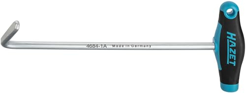 Hazet 4684-1A avgassystem verktyg, 40 mm krokar, 9 graders vinklad, perfekt för montering och demontering, lämplig för Ford Fiesta, Orion, Escort, BMW