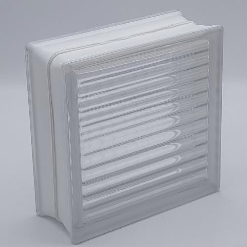 Basic Glasbaustein Gekreuzt klar, 19x19x8 cm - 6 Stück