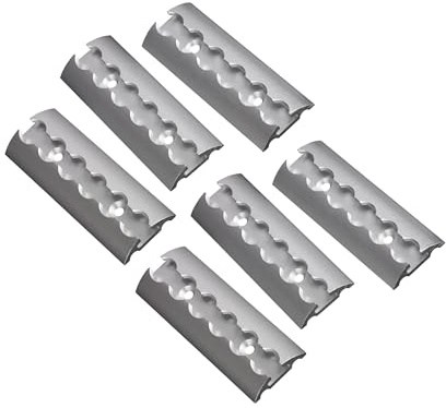 FTsolid 6 x 15 cm Alu Airlineskena lastskena med borrningar lastsäkring aluminium (silver, halvcirkel)
