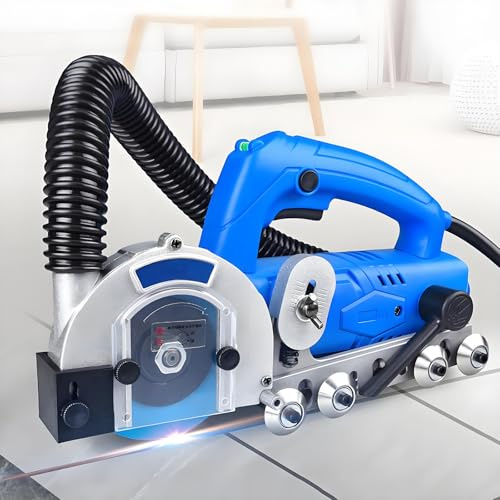 Macchina elettrica per la pulizia delle piastrelle, 1200 W, pulitore automatico per giunti con soffiatore d'acqua, profondità di taglio regolabile per fessure e fessure di piastrelle