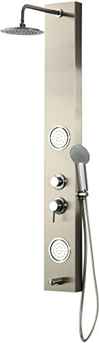 DP bath Duschpaneel mit Hydromassage Edelstahl, 1 Stück, Silber, Hidro Lanzarote
