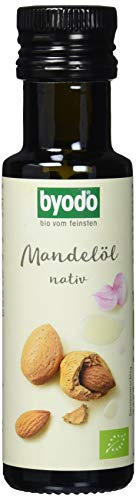 Bio Mandelöl Nativ 6x100ml - Byodo | 100% Reines Bio-Mandelöl | Kaltgepresst, Ungesättigte Fettsäuren | Ideal für Hautpflege & Kochen