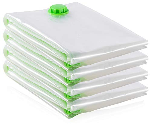 Opaza XXL Vakuumbeutel für Bettdecken, 4er Set Extra groß [130 x 100 cm] Vakuumbeutel für Kleidung,Jumbo Extra Large Vacuum Bags for Clothing (4 Stück)