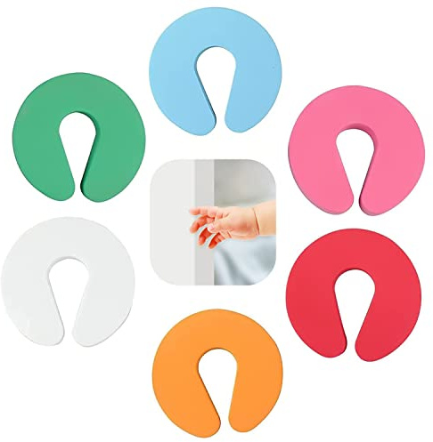 6 Stück Kindersicherung Tür, Türstopper, Klemmschutz für Türen, Türschutz, Türstopper Kinder, Fingerklemmschutz Baby, Schaumstoff Kinder Sicherung Klinke Extra Breit Haustiere Schützen