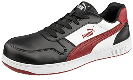 PUMA Safety FRONTCOURT BLK WHT RED Low Sicherheitsschuh schwarz-weiß-rot Gr. 43