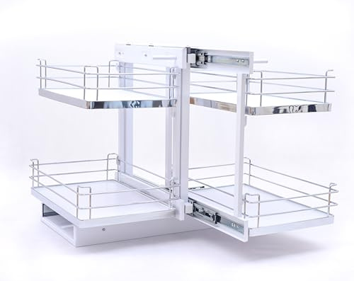 TMY Schrank Küchen Organizer Ausziehbare Schublade Küche in Eckschrank - Teleskopschublade in Küchenschränke 75 x 50 x 65 cm - Küchenorganizer für Küchenmöbel max. 12,5 kg auf Regal Magic Ecksofa