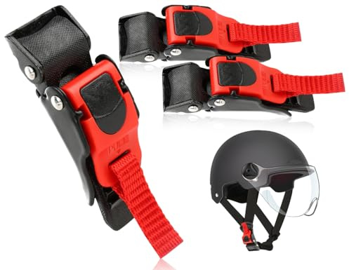 Lhbwhiz Confezione da 2 Fibbie a sgancio per Casco da Moto,Parti di Ricambio universali per Casco da Moto a sgancio rapido,Fibbia per Casco con Cinturino,Chiusura per Casco da Bicicletta