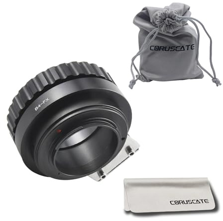 Adaptador de objetivo B4 a FX, compatible con objetivos B4 (2/3 pulgadas) a compatible con cámaras FX Mount: X-A1,X-A2,X-A3,X-A10,X-E1,X-E2,X-E2S,X-T1,X-T2,X-T10,X-T2,X-T2,X-Pro2+paño de limpieza para