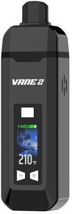 Yocan Vane 2, Precision Temp Settings, Ceramic Herb Chamber, 1200mAh, USB Type-C, Magnetic Mouthpiece, Haptic Feedback with Digital Display Screen (No Nicotine)