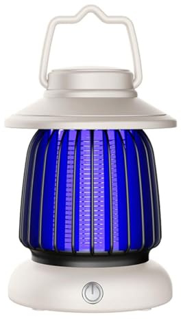 LULUWA Lampada Antizanzare, 2 IN 1 Zanzariera Elettrica da Campo Portatile 1200mAh Zanzariera Ricaricabile per Interni Lampada Elettrica per Zanzare Trappole per Mosche per Interni Campeggi Giardin