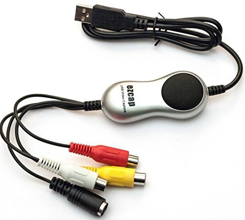 Ezcap USB Video Audio Capture Recorder Grabber Adapter Cad VHS to DVD Maker Converter with Snapshot to Take Picture for Win7 Windows 8 10 Systems