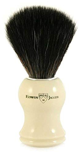 Brocha de afeitar Edwin Jagger Tejón Negro Fibra . Marfil