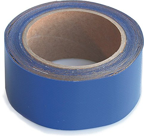 Wupsi Cinta de Reparación de PVC - para Lonas, Cubierta de Remolque, Invernadero, Toldo, Carpa, Tienda Campaña y Persianas - Azul, 5 Cm X 5 M
