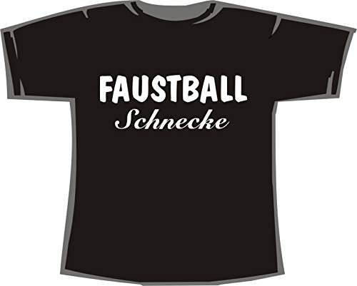 Faustball Schnecke; T-Shirt schwarz, Gr. XL
