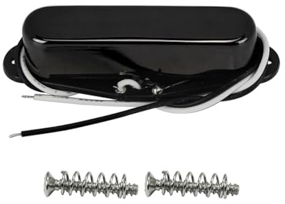 FLEOR Single Coil Pickup Guitar Neck Pickups 50mm Alnico 5 Magnet 7-8k for TL TE Electric Guitar Neck Parts, Black