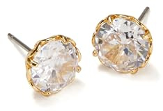 kate spade new york That Sparkle Round Earrings, Clear/Gold, One Size