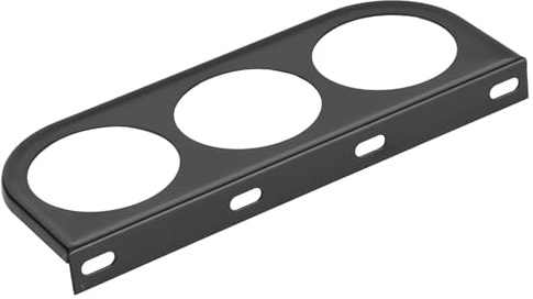 Supporto per calibro, 52mm/2in 3 fori pannello strumenti triplo Calotta Shell Staffa di montaggio Supporto per cruscotto per auto(Nero)