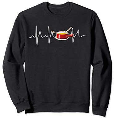 Fondue au fromage battement de coeur Fans de fromage Sweatshirt