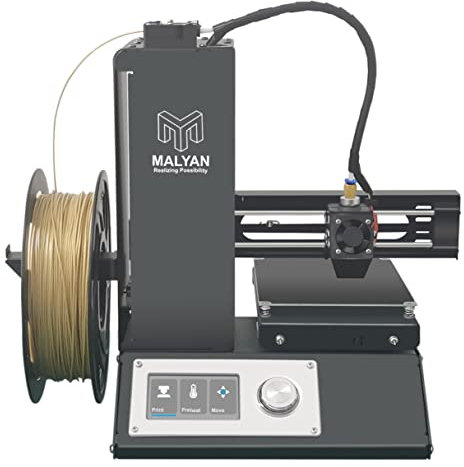 MALYAN M200 FDM Mini 3D Printer - Fully Assembled 3D Printers for Kids and Beginners, Free Sample PLA Filament and MicroSD Card Preloaded with Printable 3D Models, Printing Size 120x120x120mm