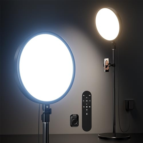 Weilisi Large Ring Stand with 79 6500K Professional Full-Screen Big Light & Phone Holder, Selfie Light with Remote for Studio Video Photography, TikTok, YouTube, Live Stream