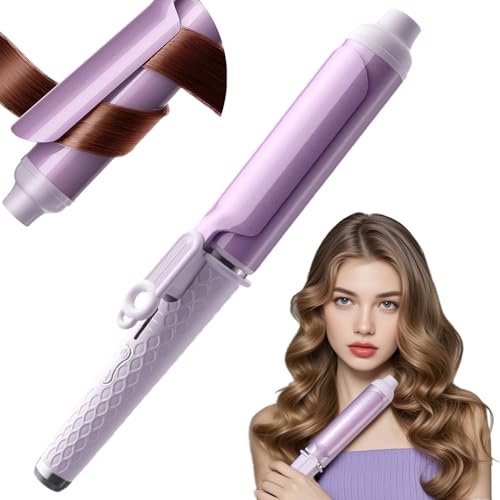 Sadodo 40MM Hair Curling Iron Wand,Ceramic Negative Ion Hair Curler,Wide Curling Tongs Hairstyle Tools Gift for Valentine Birthday,Quick Heat Up,with Comb & Clips